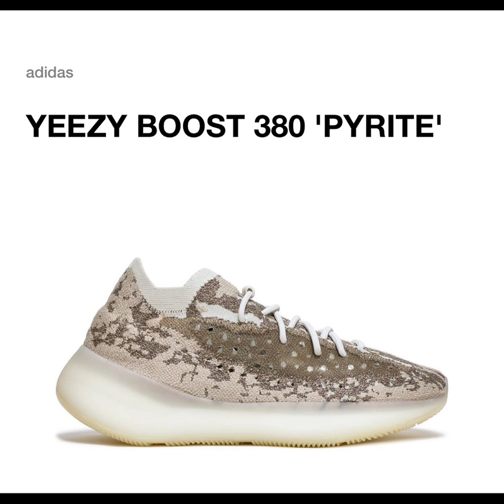 YEEZY BOOST 380 PYRITE SIZE 7 NEW WITH BOX
